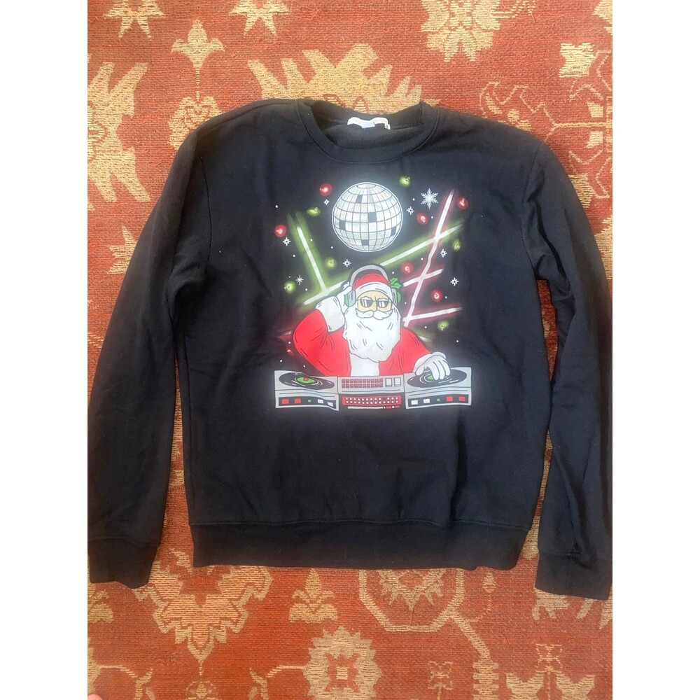 Celebrate Together DJ Santa Light‑Up Christmas Sweatshirt – Men’s/Women’s Large